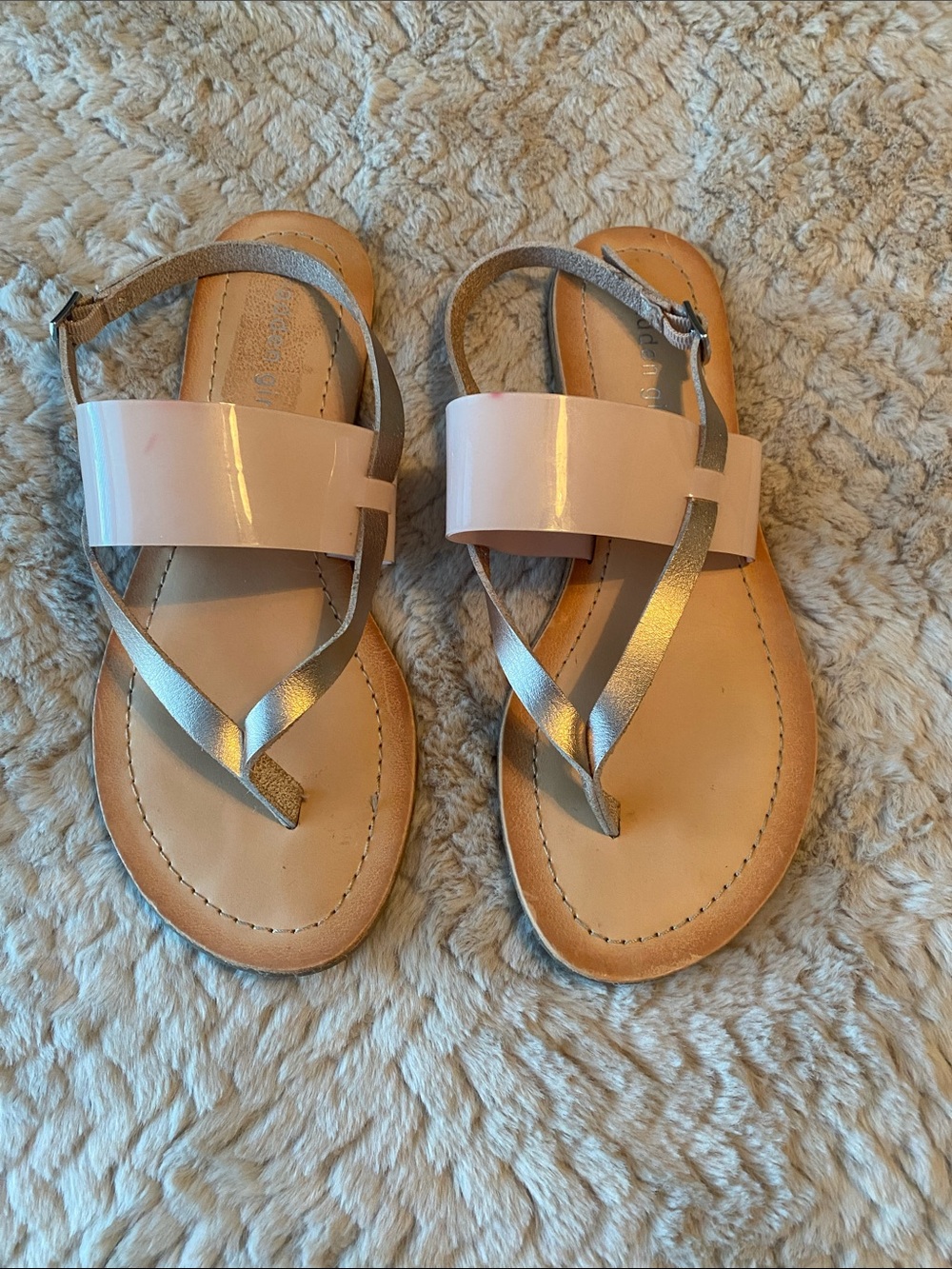 🌸 Madden Girl Blush and Rose Gold Open-Toe Strap Sandals - Picture 3 of 11